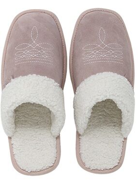 Cozy Women's Pink Faux-Shearling Slippers